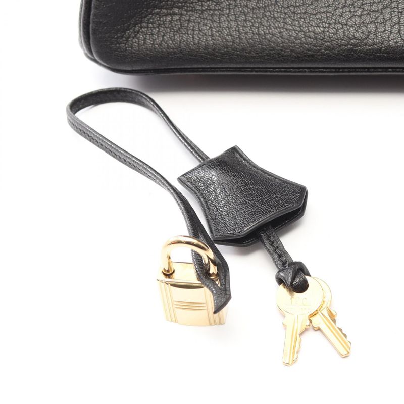 Hermes Handbag Birkin 40 Black Leather