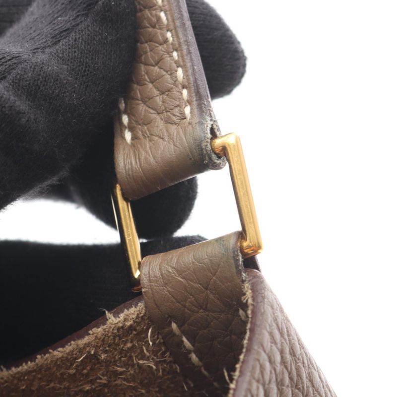 Hermes Handbag Picotin Lock PM Etoupe Leather Etoupe Gray