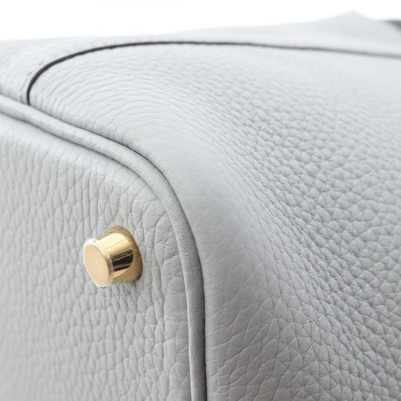 Hermes Handbag Picotin Lock PM Gripantin Leather Gray Gripantan