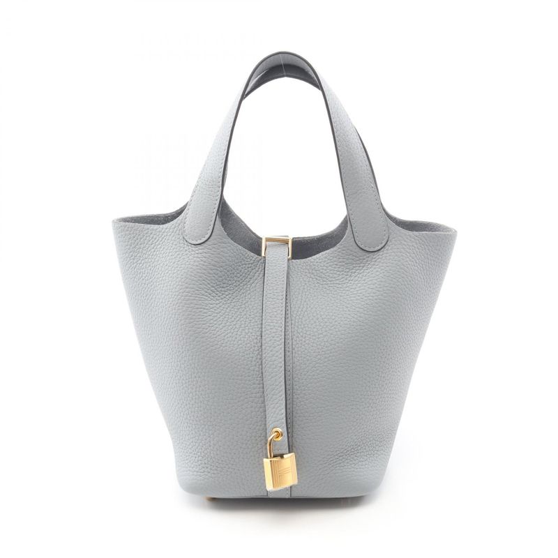 Hermes Handbag Picotin Lock PM Gripantin Leather Gray Gripantan