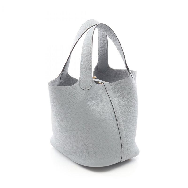 Hermes Handbag Picotin Lock PM Gripantin Leather Gray Gripantan