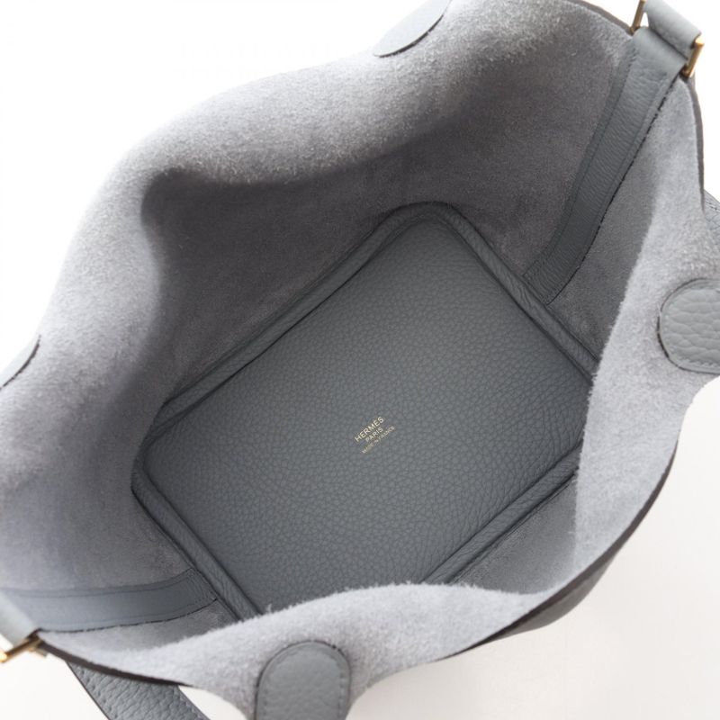 Hermes Handbag Picotin Lock PM Gripantin Leather Gray Gripantan