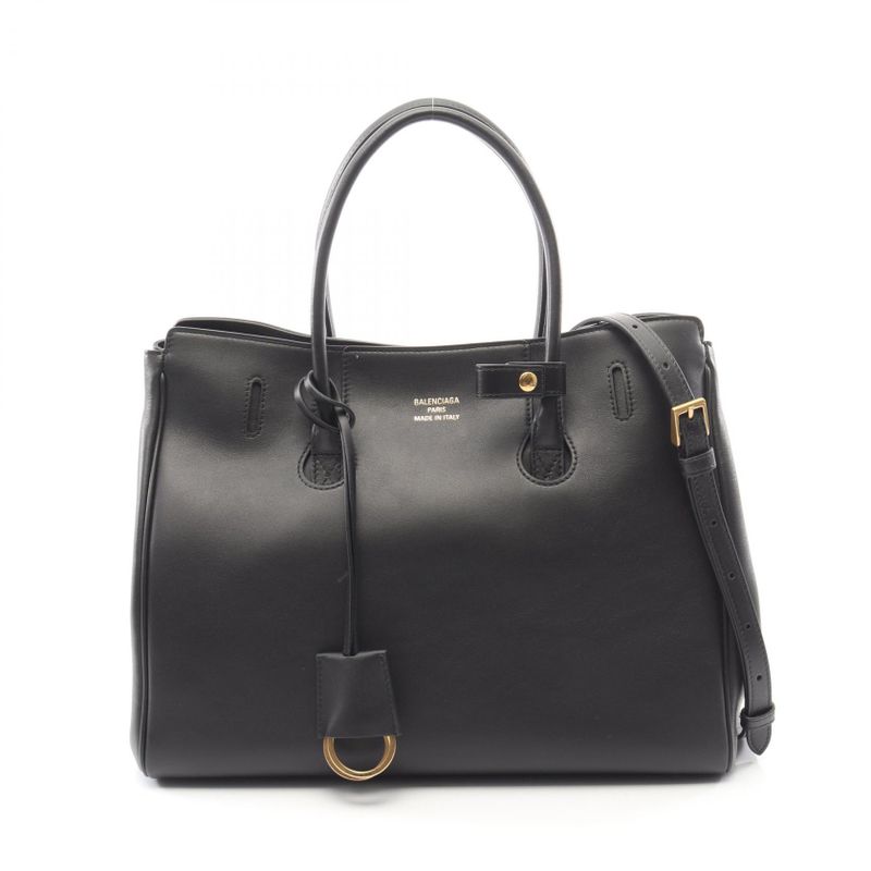 Balenciaga Handbag Hampton Small Carryall Bag Black Leather