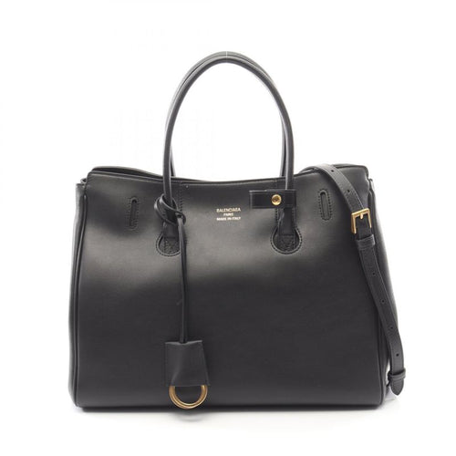 Balenciaga Handbag Hampton Small Carryall Bag Black Leather