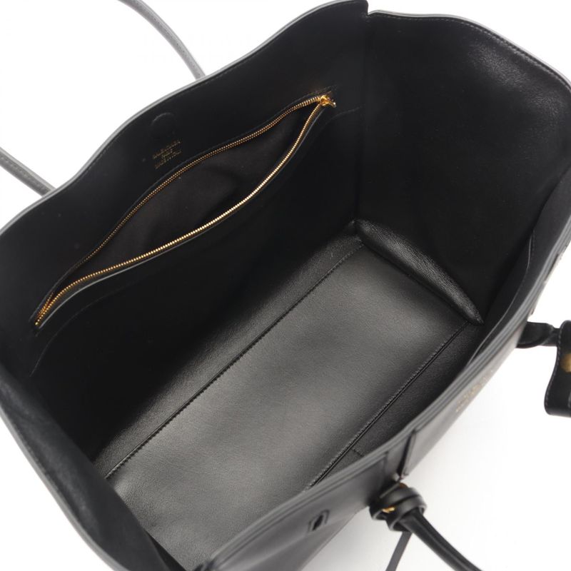 Balenciaga Handbag Hampton Small Carryall Bag Black Leather