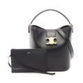 Celine Handbag Louis Bucket Black Leather