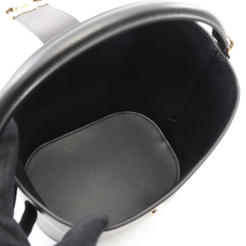 Celine Handbag Louis Bucket Black Leather