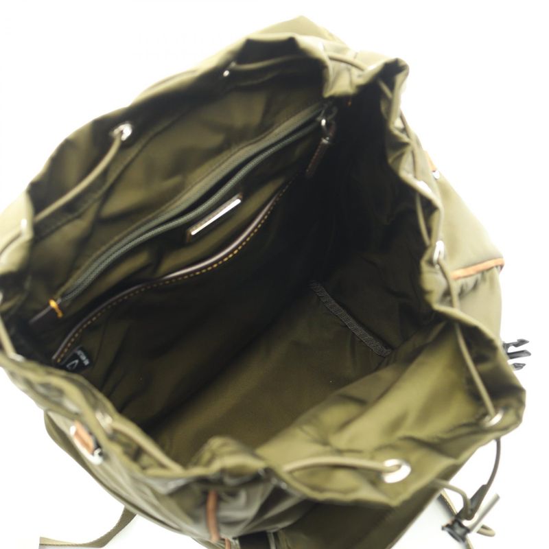 Prada Backpack Re-Nylon Khaki Nylon Brown