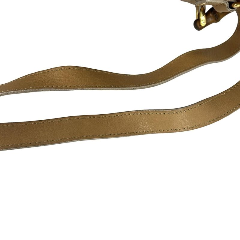 Gucci Backpack Bamboo Light Brown Drawstring Leather