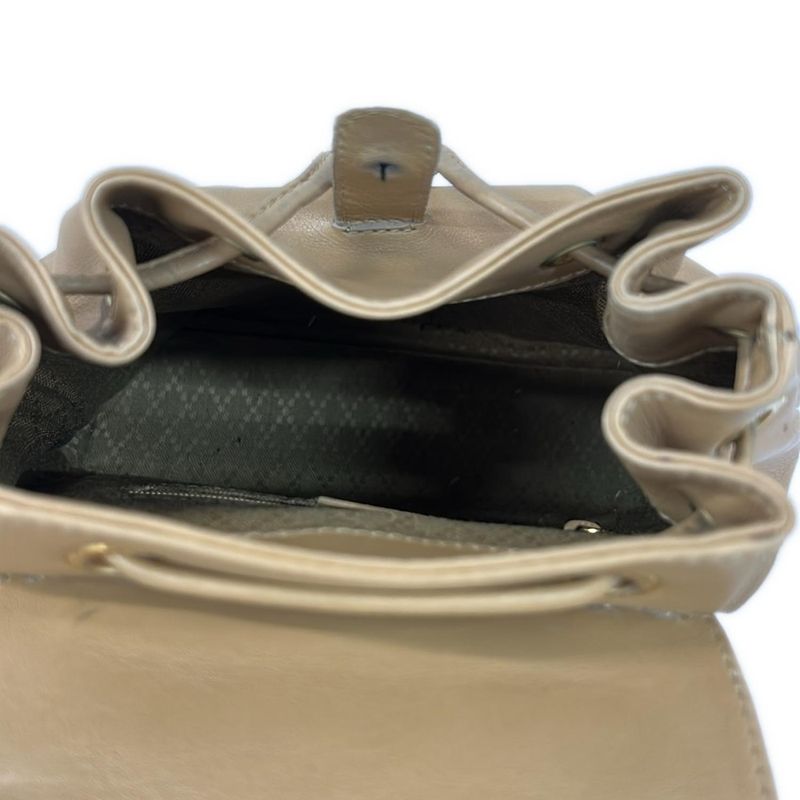 Gucci Backpack Bamboo Light Brown Drawstring Leather