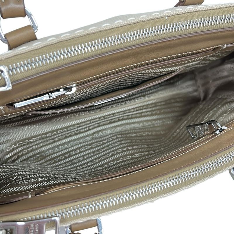 Prada Tote Canapa City Beige Leather