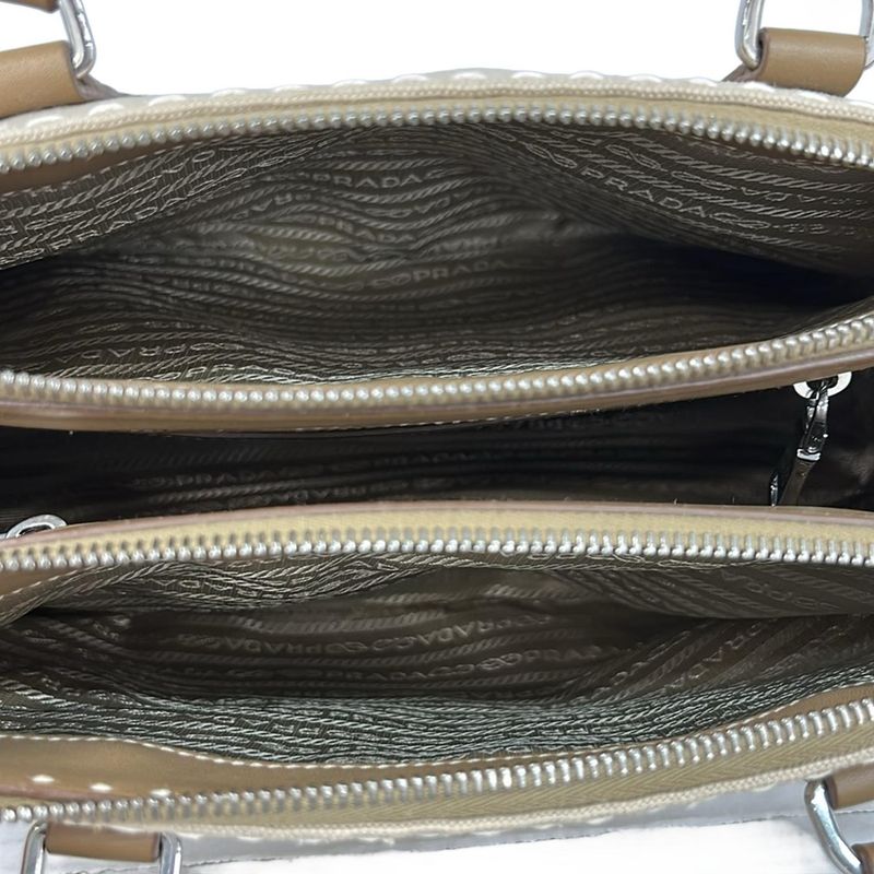 Prada Tote Canapa City Beige Leather