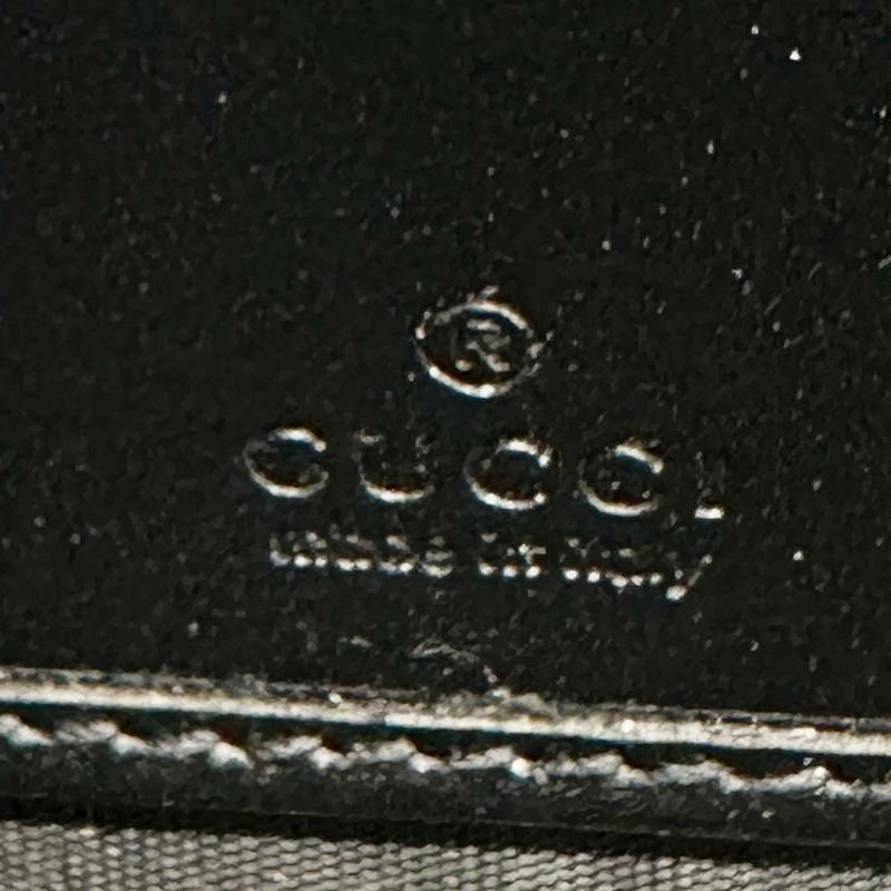 Gucci Wallet GG Emboss Zip Around Leather Black