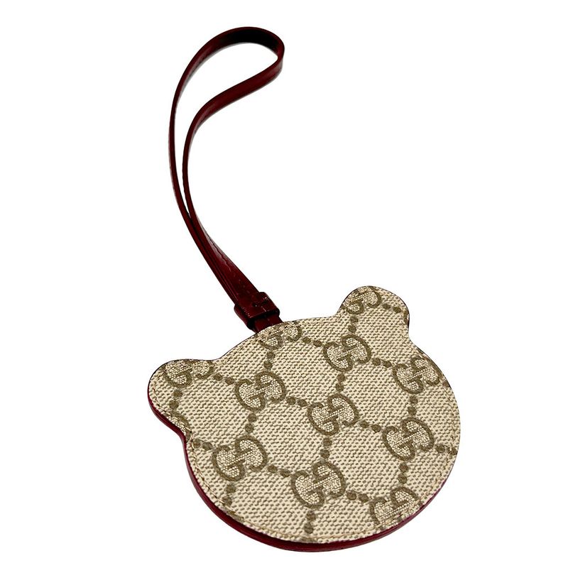 Gucci Charm GG Emblem Panda Beige Red