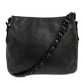 Prada Shoulder Bag Black Plastic Chain Leather