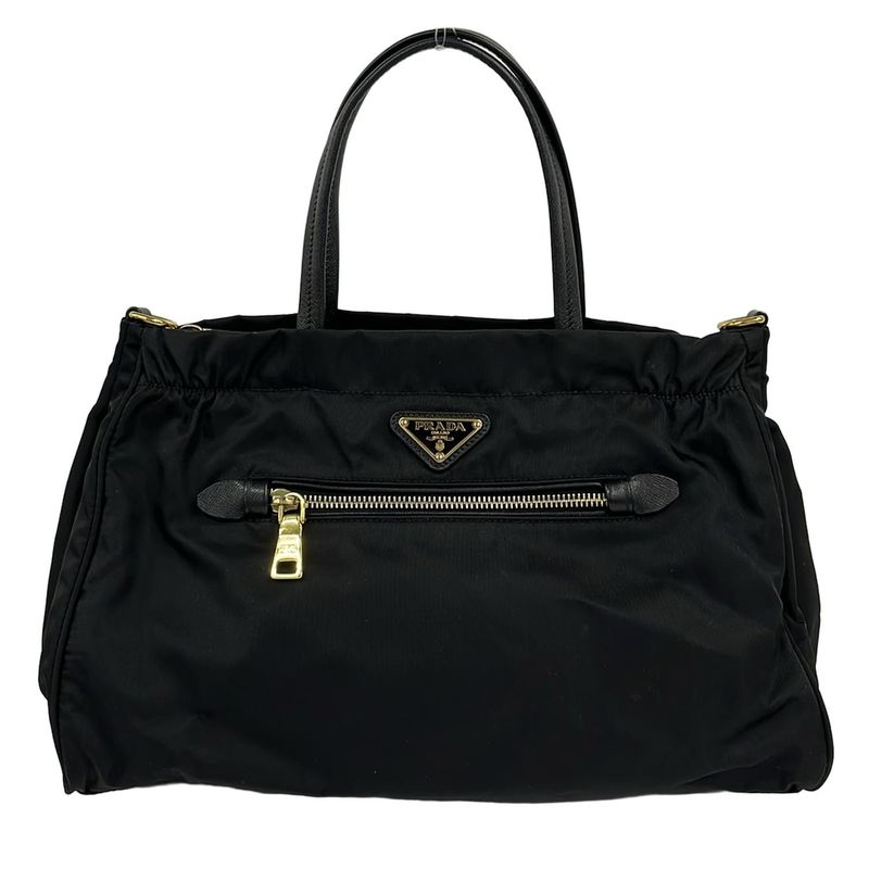 Prada Handbag Black Leather