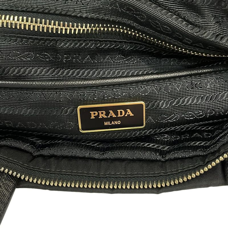 Prada Handbag Black Leather