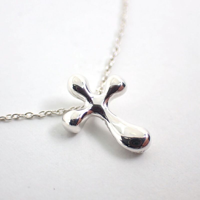 Tiffany & Co 925 Small Cross Pendant Necklace