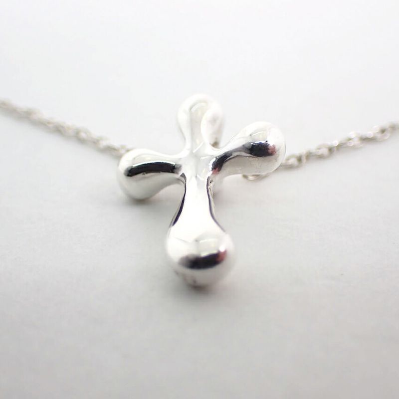 Tiffany & Co 925 Small Cross Pendant Necklace