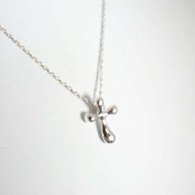 Tiffany & Co 925 Small Cross Pendant Necklace