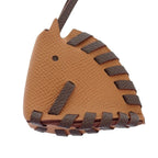 Hermes Cheval Tresse Bag Charm Veau Epsom Chocolat Brown Chocolate