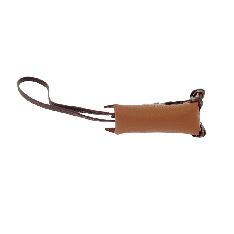 Hermes Cheval Tresse Bag Charm Veau Epsom Chocolat Brown Chocolate