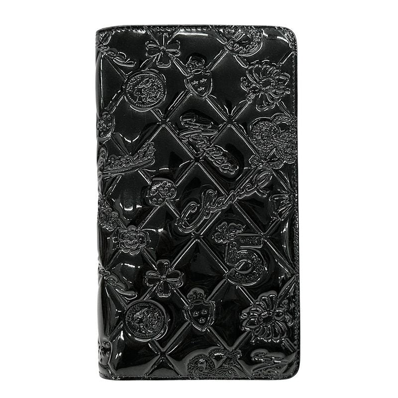 Chanel Wallet Icon Enamel Black Silver