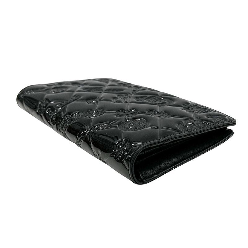Chanel Wallet Icon Enamel Black Silver
