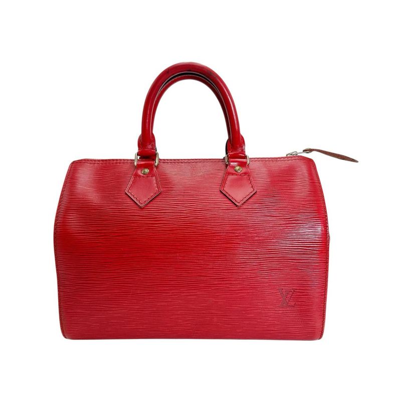 Louis Vuitton Epi Handbag Speedy 25 Castellian Red