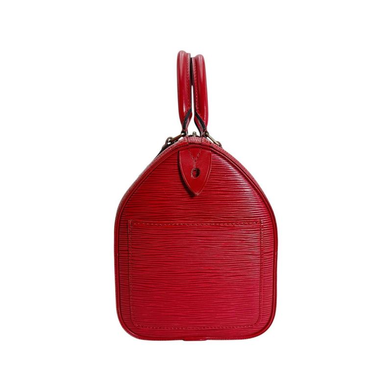 Louis Vuitton Epi Handbag Speedy 25 Castellian Red