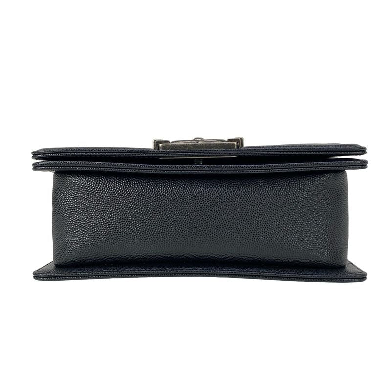 Chanel Shoulder Bag Boy Quilted Black Chain Vintage