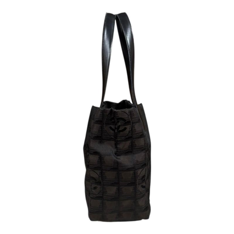 Chanel Tote PM New Travel Nylon Jacquard Brown Pm