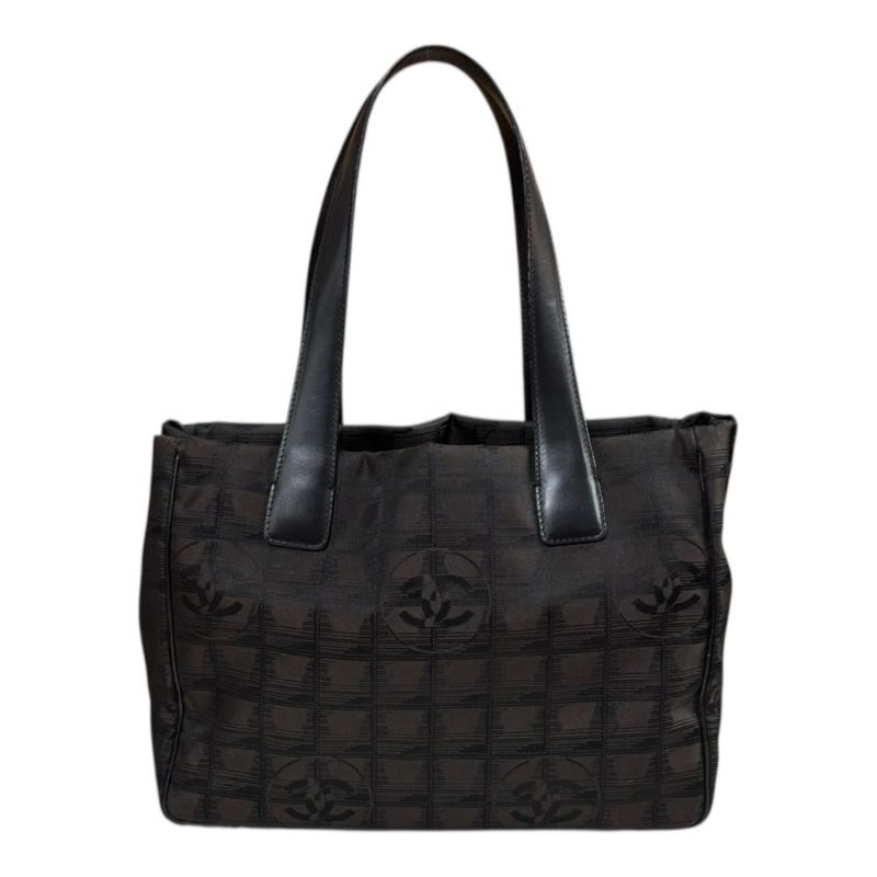 Chanel Tote PM New Travel Nylon Jacquard Brown Pm
