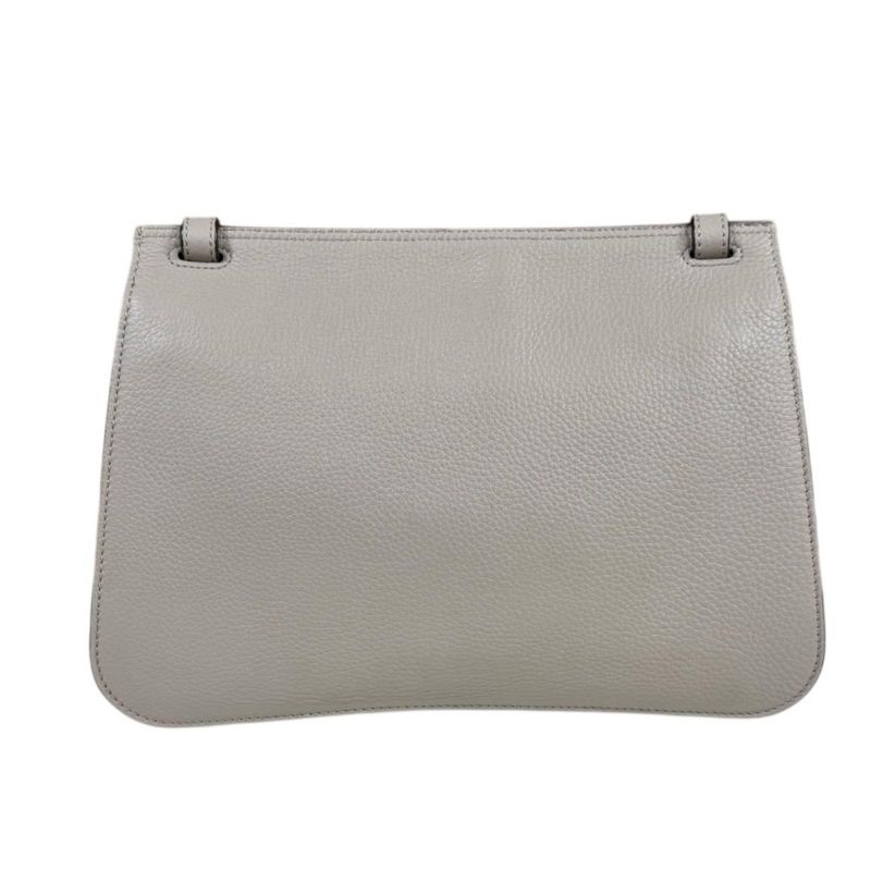 Gucci Daily Bamboo Shoulder Bag Leather Gray