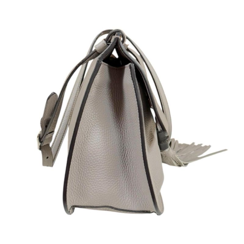 Gucci Daily Bamboo Shoulder Bag Leather Gray