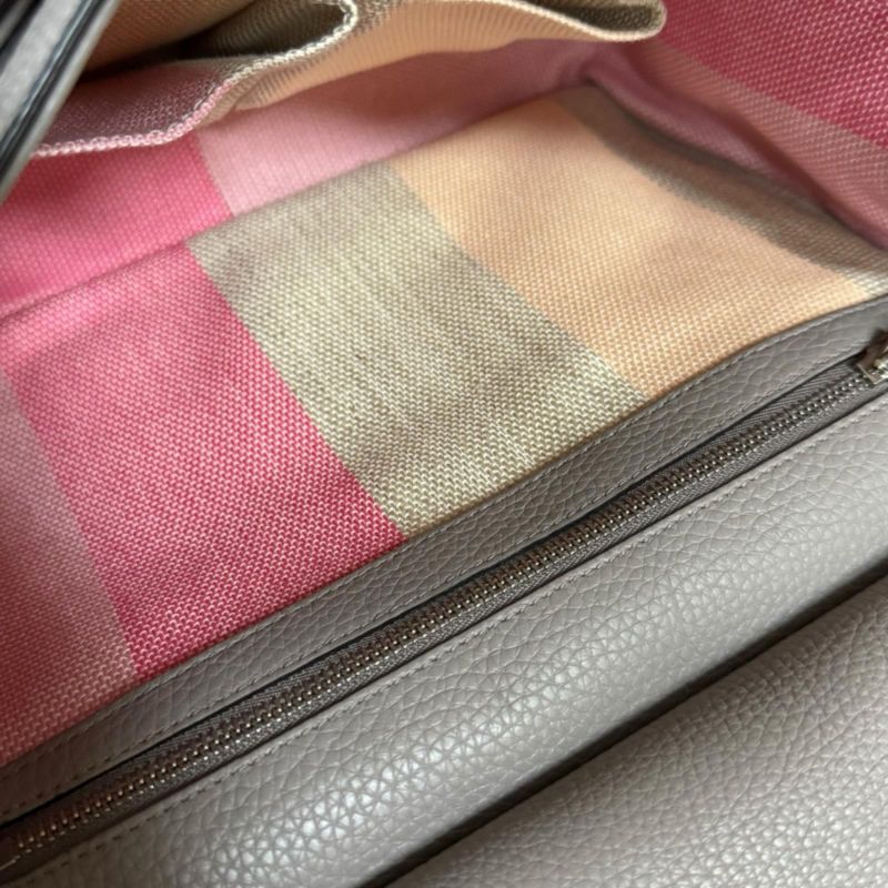 Gucci Daily Bamboo Shoulder Bag Leather Gray