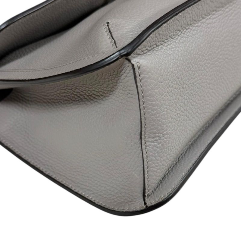 Gucci Daily Bamboo Shoulder Bag Leather Gray
