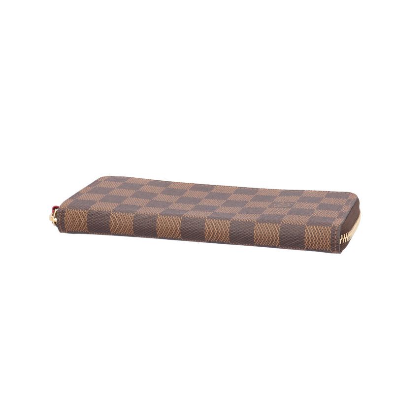 Louis Vuitton Portefeuille Clemence Damier Wallet Canvas Brown Cerise