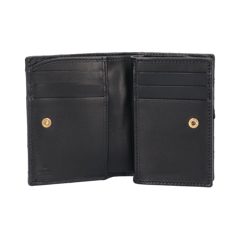 Gucci GG Marmont Bifold Wallet Leather Black Marmont