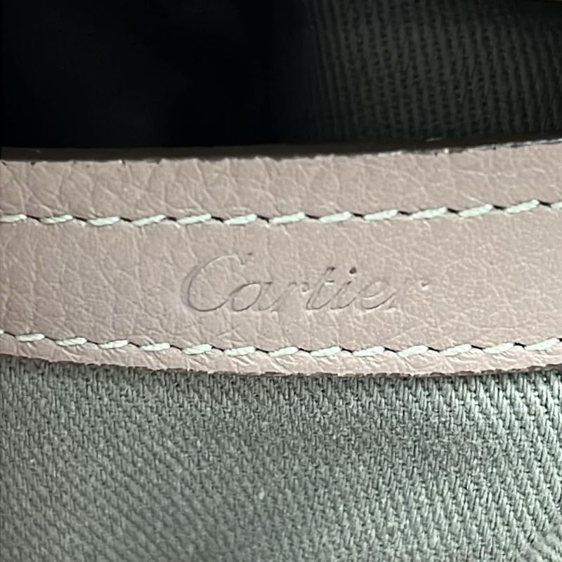 Cartier Shoulder Bag C de Cartier SM Pink Beige 2-Way Leather
