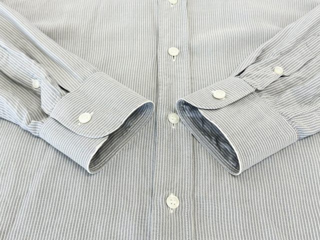 Prada Silk Striped Shirt 40 Light Blue