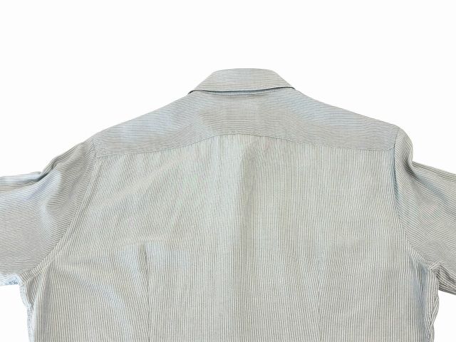 Prada Silk Striped Shirt 40 Light Blue