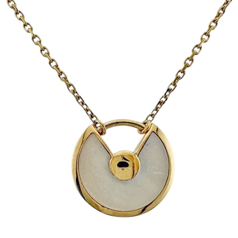 Cartier Amulet Necklace 18K Yellow Gold Mother of Pearl
