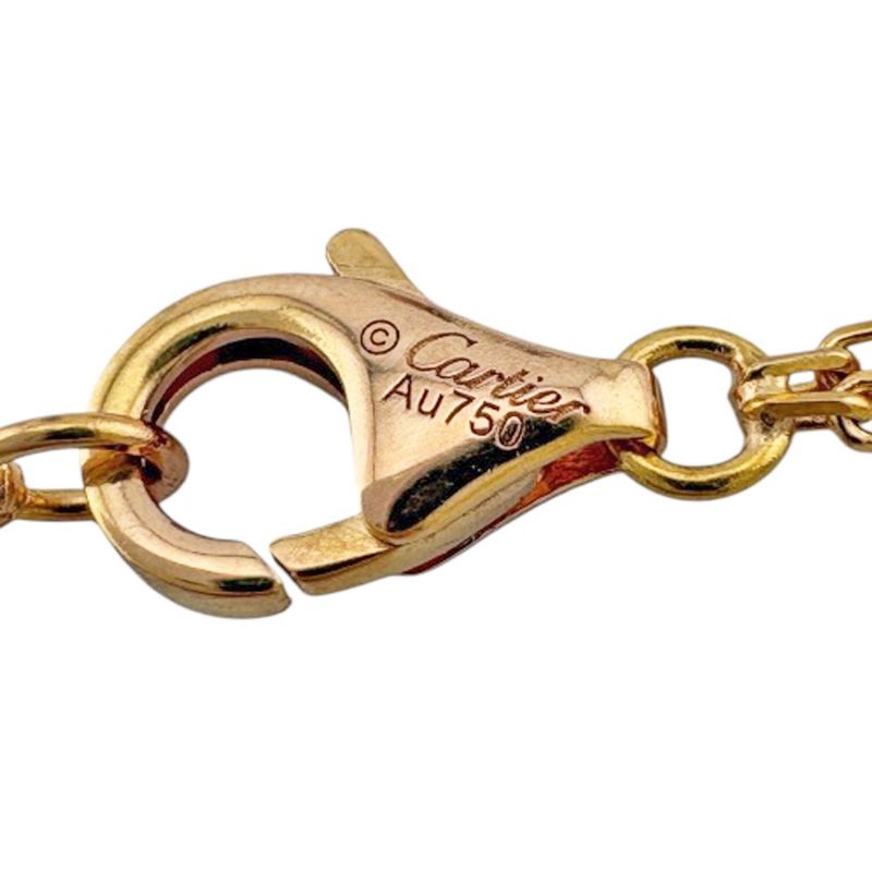 Cartier Love Sleeve Hoop Necklace 18K Pink Gold Diamond