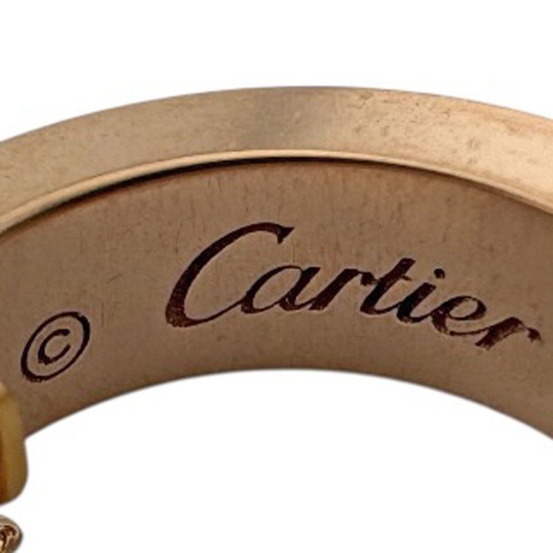 Cartier Love Sleeve Hoop Necklace 18K Pink Gold Diamond