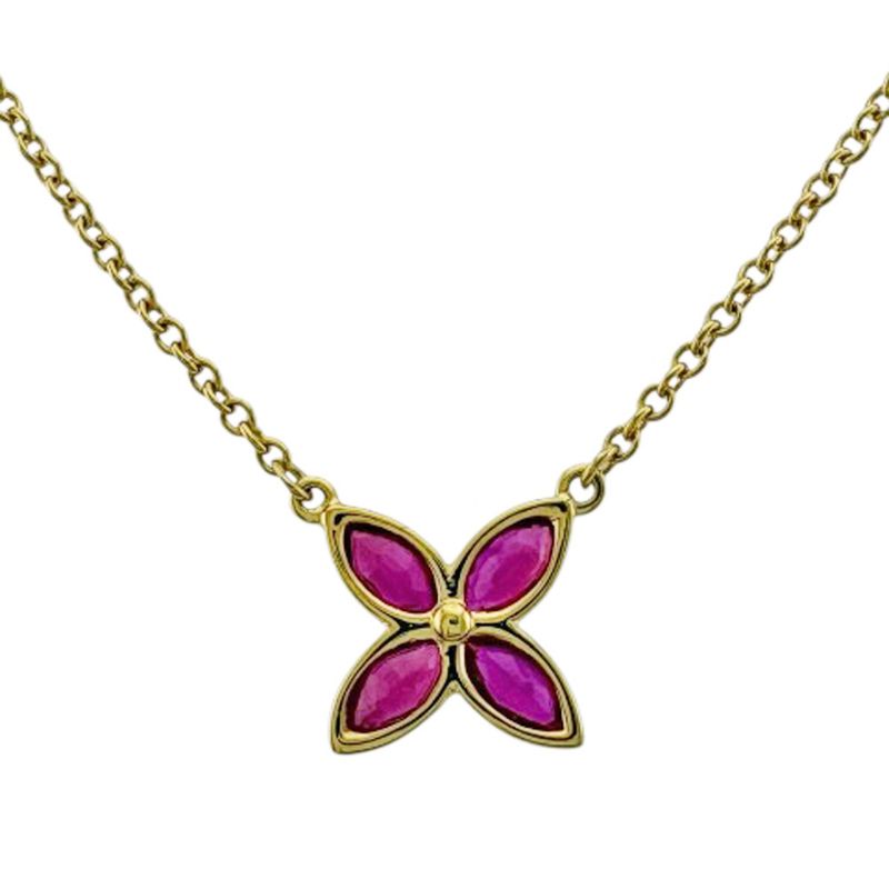 Tiffany & Co Victoria Necklace 18K Yellow Gold Ruby