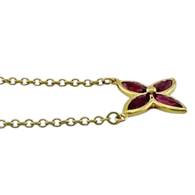 Tiffany & Co Victoria Necklace 18K Yellow Gold Ruby