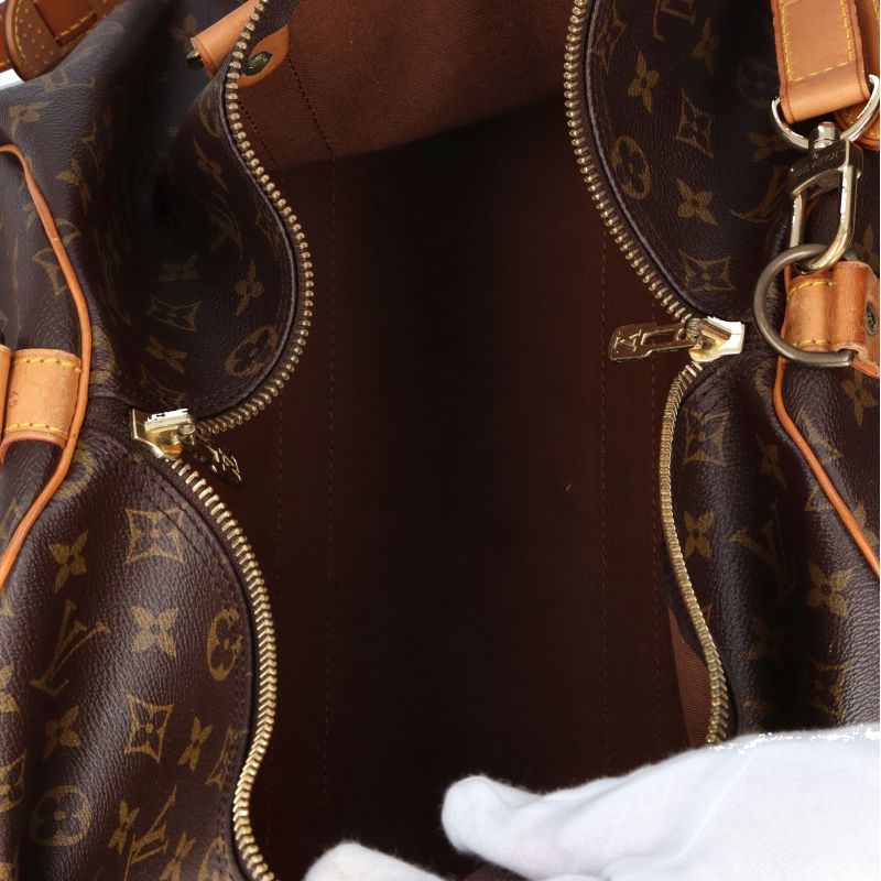 Louis Vuitton Keepall Bandouliere 45 Monogram Boston Bag Brown