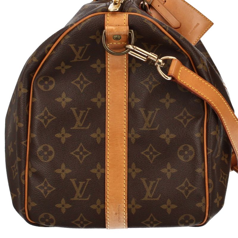 Louis Vuitton Keepall Bandouliere 45 Monogram Boston Bag Brown