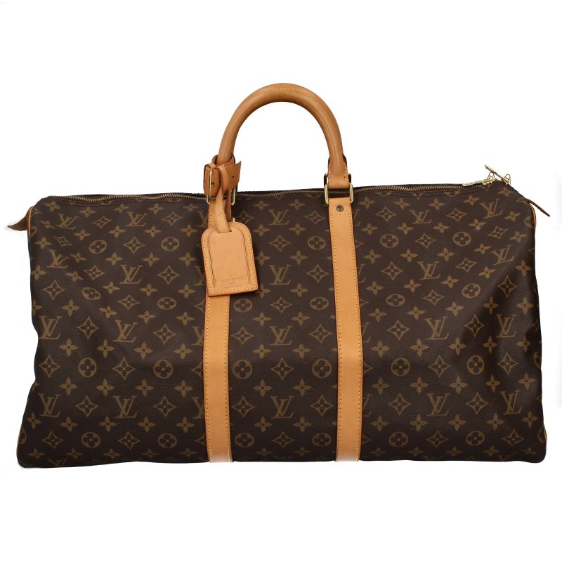 Louis Vuitton Keepall 55 Monogram Boston Bag Brown
